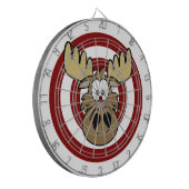 Grappig Bull's Eye Moose Red Target Dartbord (Voorkant Links)