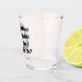 Grappig Bunco Retro Woman, waar ga ik heen? Shot Glas (Rechts)