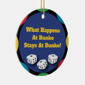 Grappig Bunko Dice Game Vakantie Gift Keramisch Ornament (Rechts)