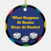 Grappig Bunko Dice Game Vakantie Gift Keramisch Ornament (Voorkant)