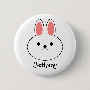 Grappig Bunny Konijn  Ronde Button 5,7 Cm