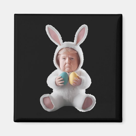 Grappig Bunny Pasen Trump Meme Happy Easter Day Magneet (Voorkant)