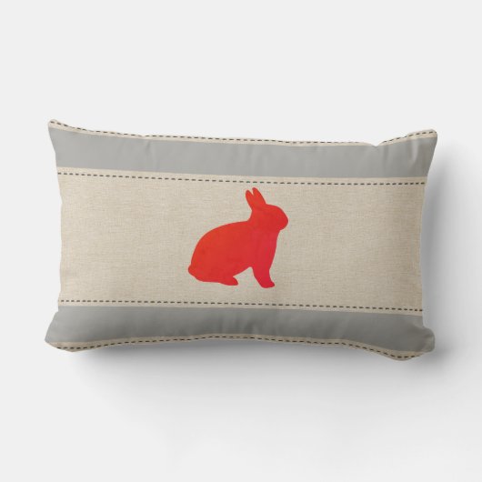 Grappig Bunny Stripes kussen (Achterkant)