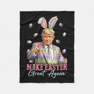 Grappig Bunny Trump Maak Pasen Groot Weer Konijn H Fleece Deken