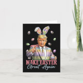 Grappig Bunny Trump Maak Pasen Groot Weer Konijn H Kaart (Voorkant)