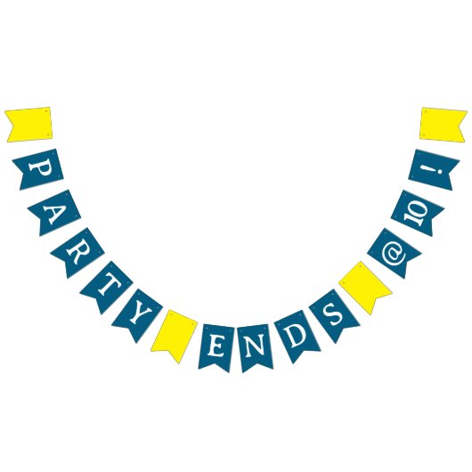 Grappig Bunting Sign, feest eindigt op 10! Vlaggetjes (Alle)