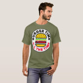 GRAPPIG BURGER TIJD comedy grap junk fast food T-shirt (Voorkant volledig)