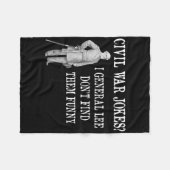 Grappig Burgeroorlog Ontwerp voor Geschiedenis Buf Fleece Deken (Voorkant (Horizontaal))