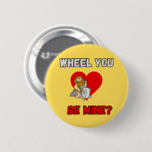 GRAPPIG! Button Caveman - Wheel You Be Mine? (Voorkant /achterkant)