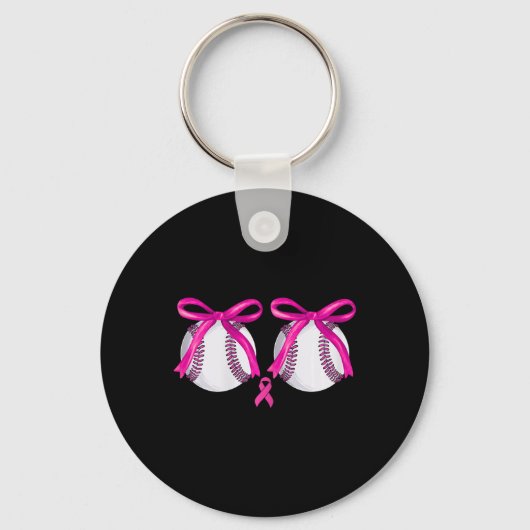 Grappig Bysebyll Borstkanker Bewustzijn Coque Sleutelhanger (Voorkant)