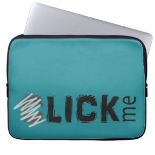 Grappig (c)Klik me Ice Breaker Donkere tekst Laptop Sleeve