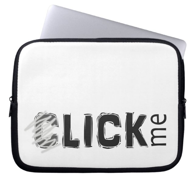 Grappig (c)Klik me Ice Breaker Donkere tekst Laptop Sleeve (Voorkant)