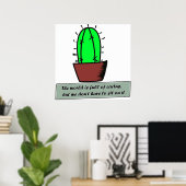 grappig cactus gezegde poster (Thuiskantoor)
