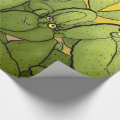 Grappig Cactus Karakter Schattige Succulente Karak Cadeaupapier (Hoek)