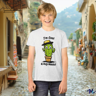 Grappig Cactus Kinder T-Shirt – Geen Knuffels Nodi