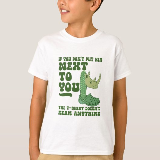 Grappig Cactus Neushoorn Krokodil Fun T-Shirt Ontw (Voorkant)