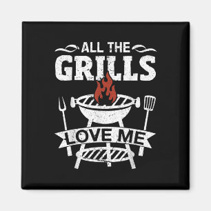 Grappig Cadeau BBQ Barbeque Grill Vlees Grillen Magneet
