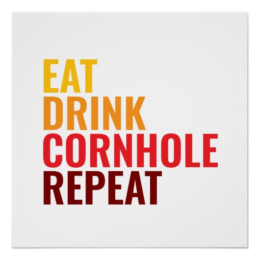 Grappig Cadeau Cornhole Fan Kleurverloop Perfect Poster (Voorkant)