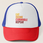 Grappig Cadeau Cornhole Liefhebber Kleurgradiënt Trucker Pet (Voorkant)