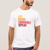 Grappig Cadeau Cornhole Liefhebber Kleurverloop T-shirt (Voorkant)