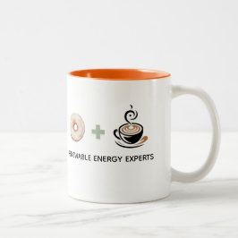 Grappig cadeau expert duurzame energie tweekleurige koffiemok