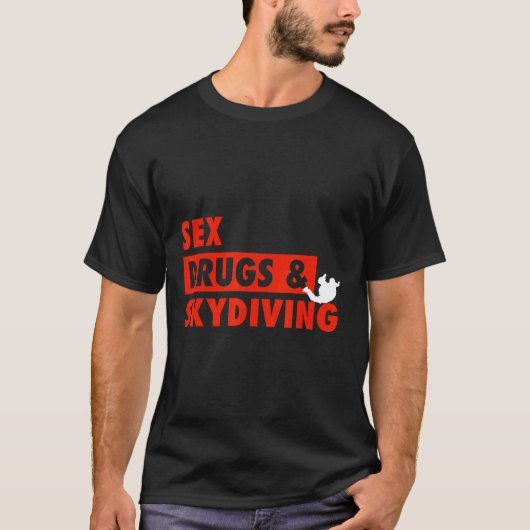 Grappig cadeau-idee voor parachutespringen t-shirt (Voorkant)