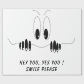 Grappig cadeau inpakpapier Curiosity Eyes - Smile (Vlak)