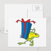 grappig cadeau kikkervis dierlijke cartoon briefkaart (Voorkant / Achterkant)