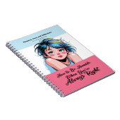Grappig cadeau - Notitieboek, doet alsof het een b Notitieboek (Rechterzijde)