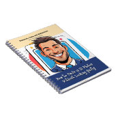 Grappig cadeau - Notitieboek, doet alsof het een b Notitieboek (Rechterzijde)