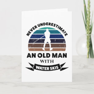 Grappig Cadeau Oude Man Waterski's Vader Kaart