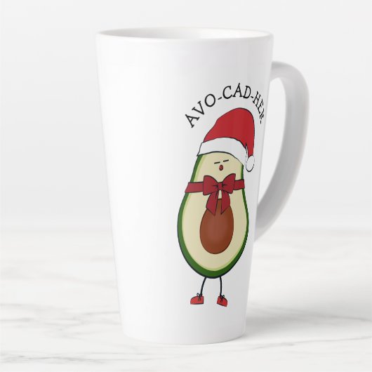 Grappig cadeau Santa Hat Avocado Latte Mok (Rechterhoek)