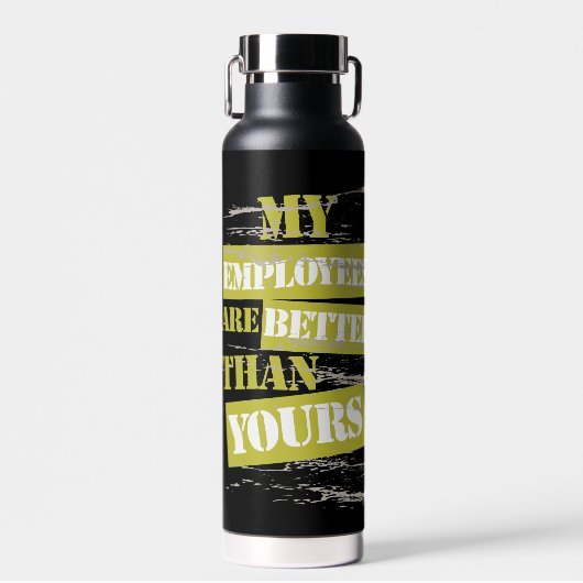 Grappig cadeau voor aannemer bouwbaas waterfles (Voorkant)