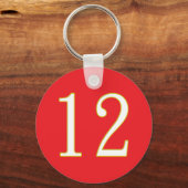 Grappig cadeau voor alle fans speler hebben nummer sleutelhanger (Achterkant)