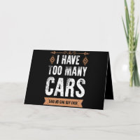Grappig cadeau voor autoliefhebber Ik heb te veel