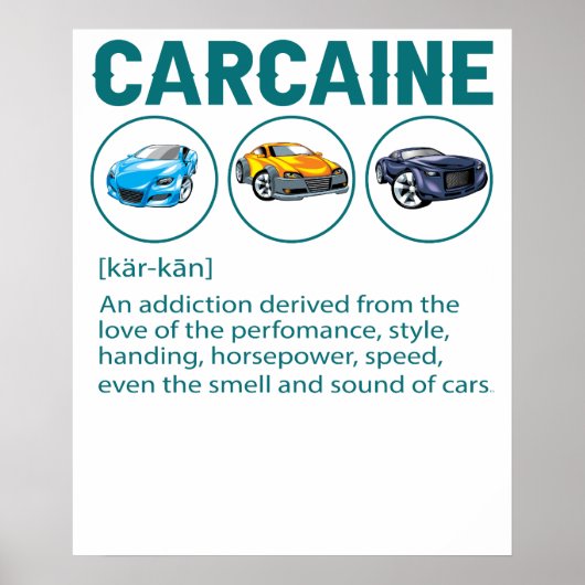 Grappig cadeau voor autoliefhebbers - Definitie va Poster (Voorkant)