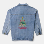 Grappig cadeau voor bibliothecaris, alles geboekt  denim jacket (Achterkant)