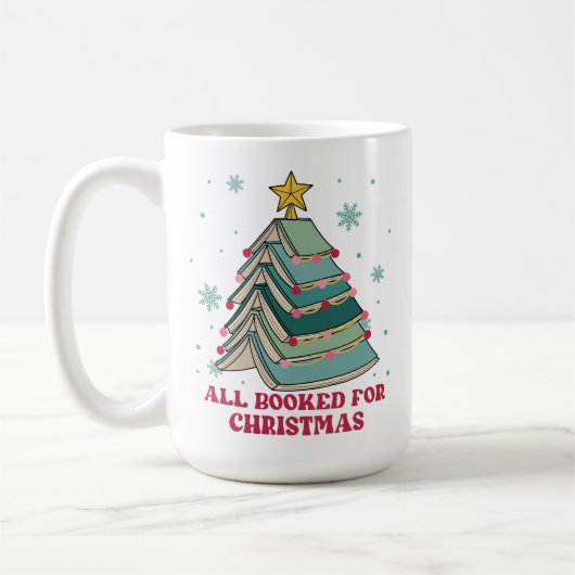 Grappig cadeau voor bibliothecaris, alles geboekt koffiemok (Links)