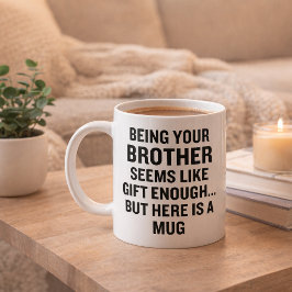 Grappig cadeau voor broer Enough Coffee Mug Cadeau Koffiemok