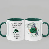 Grappig cadeau voor dokters gepersonaliseerd Afstu Tweekleurige Koffiemok