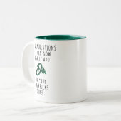 Grappig cadeau voor dokters gepersonaliseerd Afstu Tweekleurige Koffiemok (Voorkant links)