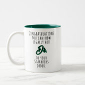 Grappig cadeau voor dokters gepersonaliseerd Afstu Tweekleurige Koffiemok (Links)