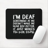 Grappig Cadeau Voor Doven Horende Grap Muismat (Met muis)