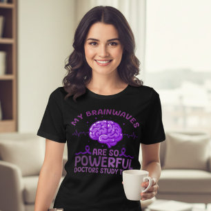 Grappig cadeau voor epilepsiebewustzijn Hersengolv Tri-Blend Shirt