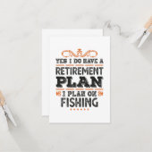 Grappig cadeau voor gepensioneerden die vissen kaart (Voorkant / Achterkant in situ)