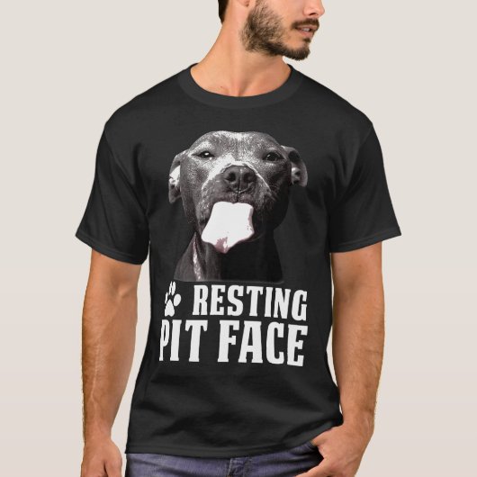 Grappig cadeau voor hondenliefhebbers Pitbull Rust T-shirt (Voorkant)