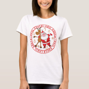 grappig cadeau voor Kerstmis Hail Santa T-shirt