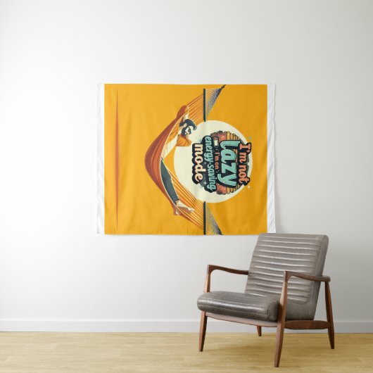 Grappig cadeau voor Lazy People Design Wandkleed (In Situ (horizontaal))