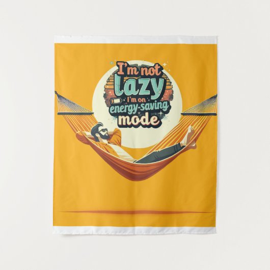 Grappig cadeau voor Lazy People Design Wandkleed (Voorkant)