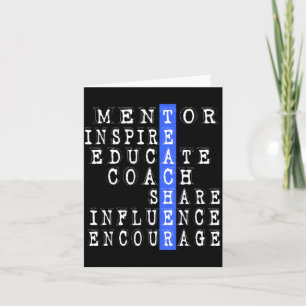 Grappig cadeau voor leraar, mentor, coach voor sch kaart